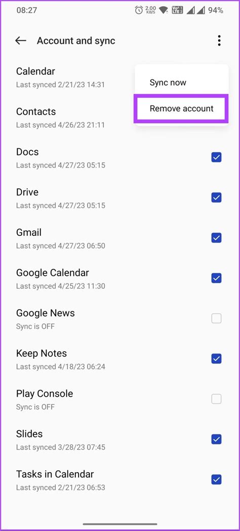 how to remove another account in google