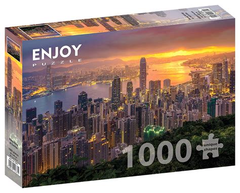 Puzzle Wschód słońca w Hongkongu Chiny 1000 el Enjoy Sklep