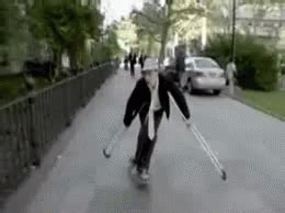 Crutches Skateboard GIF - Crutches Skateboard Trick - Discover & Share GIFs