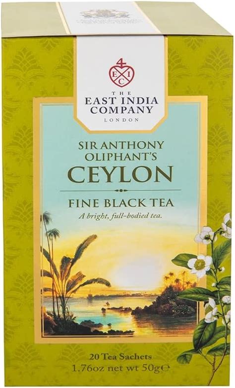 The East India Company Sir Anthony Oliphants Ceylon Black Tea 20 Individual Sachet Tea Bags