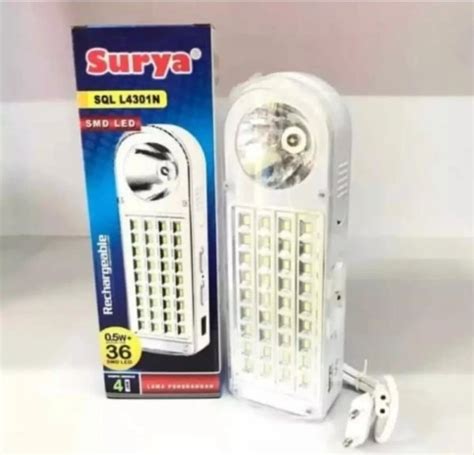 Jual Lampu Emergency LED Rechargeable Senter Darurat SURYA SQL L4301N