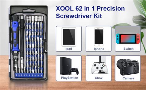 XOOL Precision Screwdriver Kit 62 In 1 Electronics Repair Tool Kit