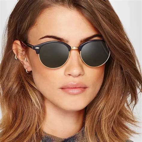 Classic Ladies Round Polarized Sunglasses Men Brand Designer