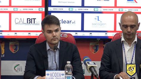 Casertana Juve Stabia Matteo Lovisa In Conferenza Stampa Youtube