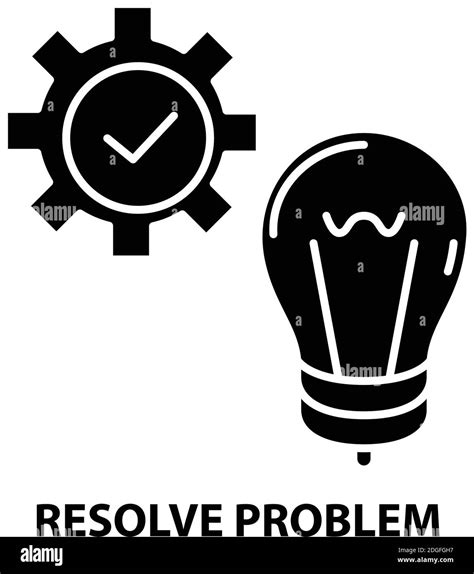 Icono De Resolución De Problemas Signo Vectorial Negro Con Trazos