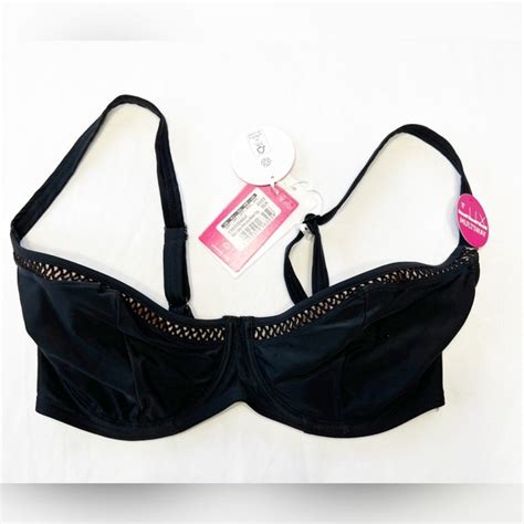 Curvy Kate Swim Curvy Kate Nwt First Class Balcony Bikini Top Black