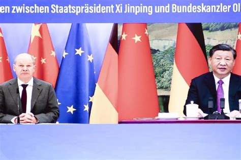 Xi Meets Scholz Via Video Link Chinadaily Cn