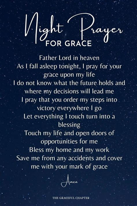 Short Nighttime Prayers The Graceful Chapter