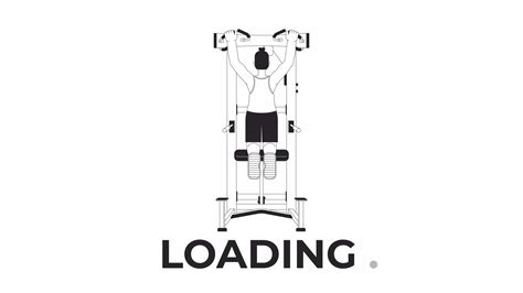 Muscle Building With Assisted Pull Up Machine Bw Loading Animation