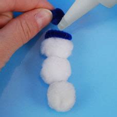 Pom Snowman - Craft Project Ideas