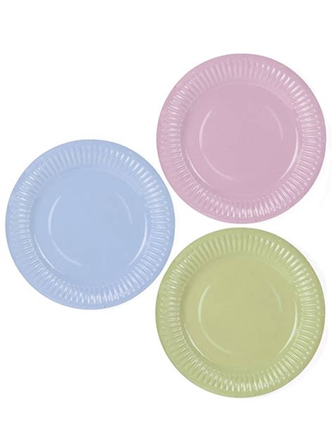 Petites Assiettes En Carton Couleurs Pastel Cm Vegaooparty