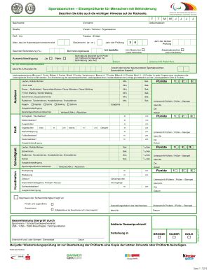 Fillable Online Hbrs Sportabzeichen Einzelprfkarte Fr Menschen Mit