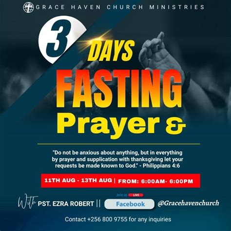 Prayer And Fasting Church Flyer Pastor