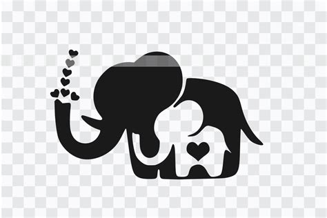 Baby Elephant SVG Cut File Clipart Gráfico por Happy Heart Craft Studio