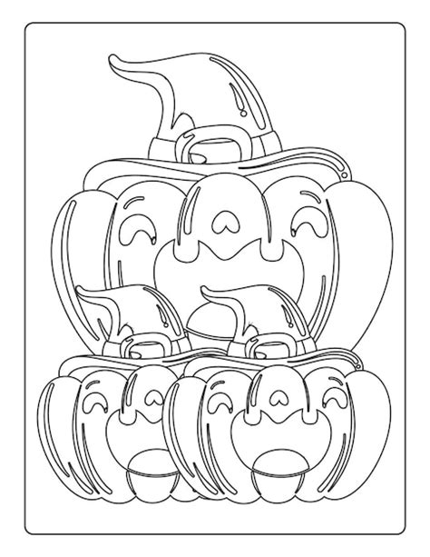 Pages De Coloriage D Halloween Pour Les Enfants Avec Illustration De