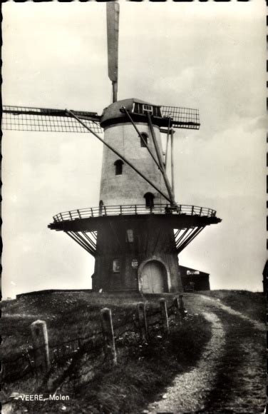 Ansichtskarte Postkarte Veere Zeeland Niederlande Molen Akpool De