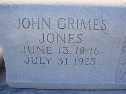 John Grimes Jones 1846 1923 Mémorial Find a Grave