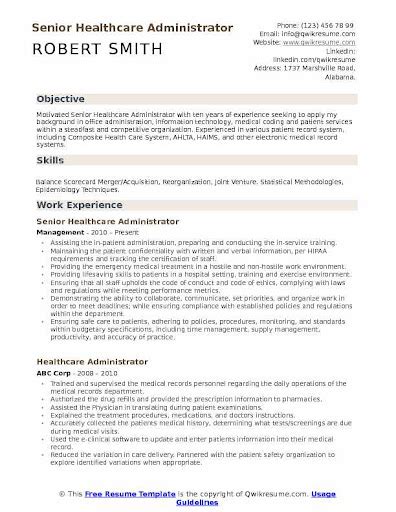 Healthcare Resume Objective Deenacabrera Blog