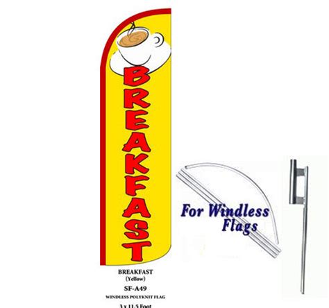 Breakfast Windless Swooper Feather Flags - 2000signs.com