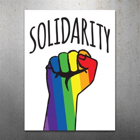 Solidarity Printable Protest Poster Lgbt March Sign