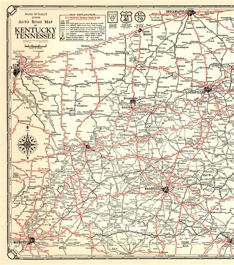 Map Of Tennessee And Kentucky Border