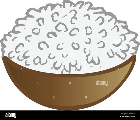 Cartoon Vector Illustration Of A Rice Bowl Stock Vector Image Art Alamy