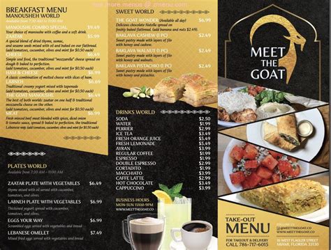 Menu At Meet The Goat Restaurant Miami