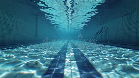 Underwater of the Swimming Pool a Fantasy Visual Stock Illustration ...