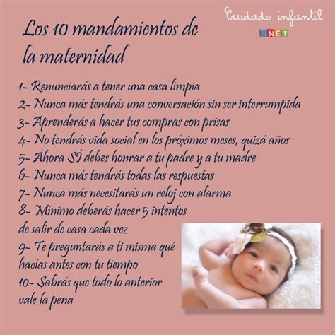 Los 10 Mandamientos De La Maternidad Blog Cuidado Infantil