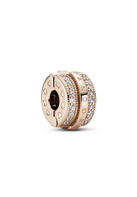 Buy Pandora Pandora K Rose Gold Plated Sparkling Pav Lines Logo