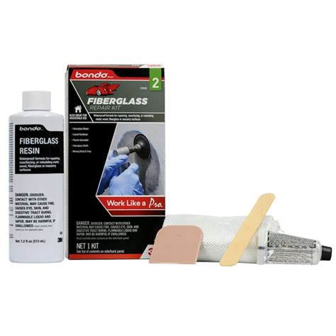 Bondo Waterproof Interior/Exterior Brown Fiberglass Resin Repair Kit 420 at Lowes.com