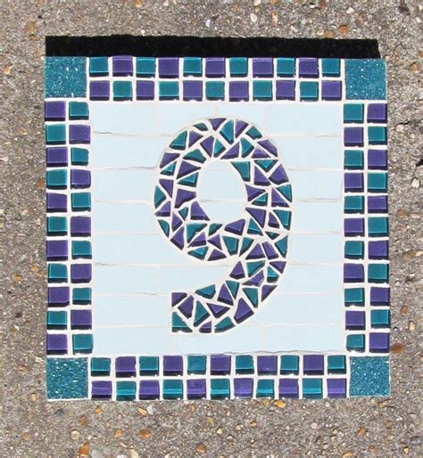 Mosaic House Number Custom Made Classic Style Different Sizes And