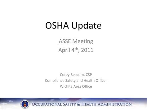 Ppt Osha Update Powerpoint Presentation Free Download Id466450