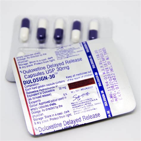 Duloxetine Dulosign 30 Tab 10x10 Abhiflax Pharma Chem Private Limited