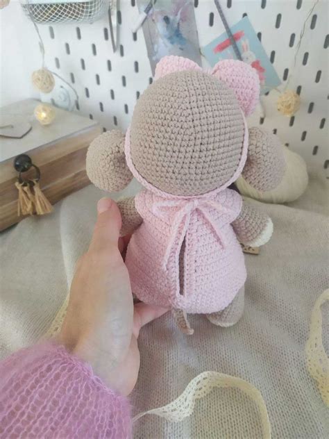 Zabawka Maskotka słoń na szydelku dla dzieci Amigurumi Handmade