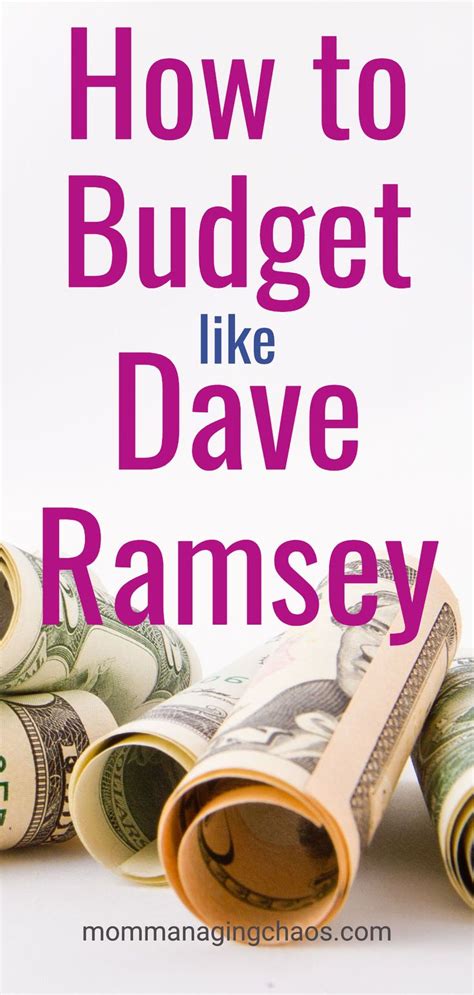 Recommended Household Budgeting Categories According To Dave Ramsey