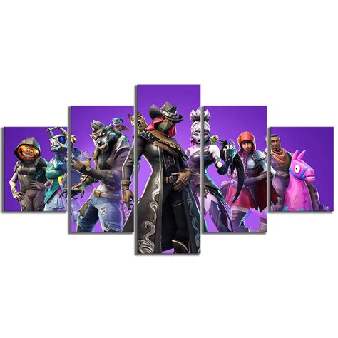 Jie Do Art 5 Piece Fortnight Battle Royale Season 6 Skins Game ...