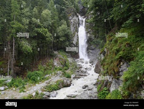 Cascade Du Dard Waterfall In Chamonix France Stock Photo Alamy