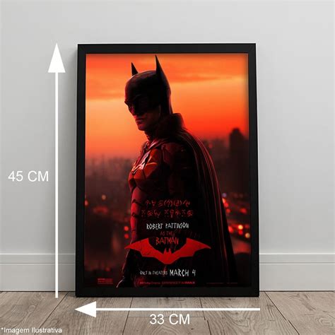 Quadro The Batman 2022 Filme Pattinson C Moldura 45x33 A3 Elo7