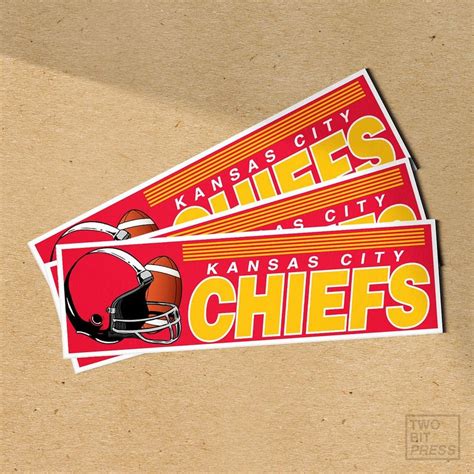 Kansas City Chiefs Bumper Sticker Nfl Vintage Style Etsy