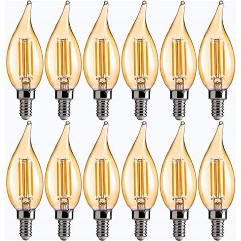 FLSNT 40-Watt Dimmable CA11 E12 LED Candelabra Bulbs, Dimmable LED ...