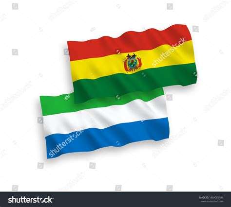 National Vector Fabric Wave Flags Of Bolivia And Royalty Free Stock