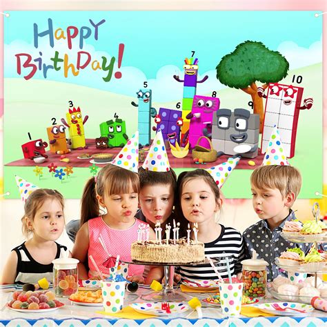 Buy Numberblocks Backdrop Birthday Party Decoration 5x3ft