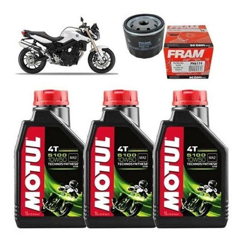 Kit Troca Óleo Bmw F800 Gs Motul 5100 10w50 Fram Ph6114 254