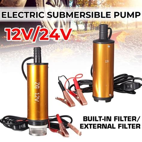 Generic 12v 24v Electric Submersible Pump For Pumping Oil Water Stainless Steel Shell 12l Min