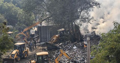 Delhi Firefighter Dies After Factory Collapses In Peera Garhi 14 Injured