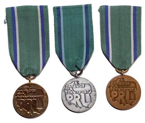 Medal Za Zasługi dla Transportu PRL komplet 8866665125 oficjalne