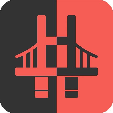 Bridge Red Inverse Icon Vector Art At Vecteezy