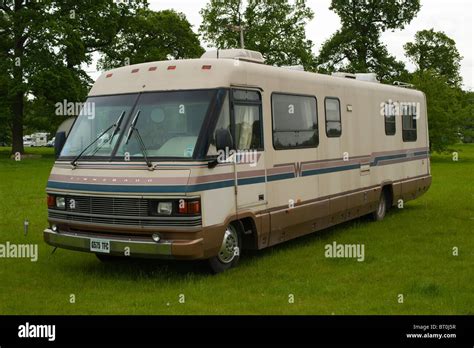 Large Old Winnebago Motorhome Brown Stock Photo Alamy