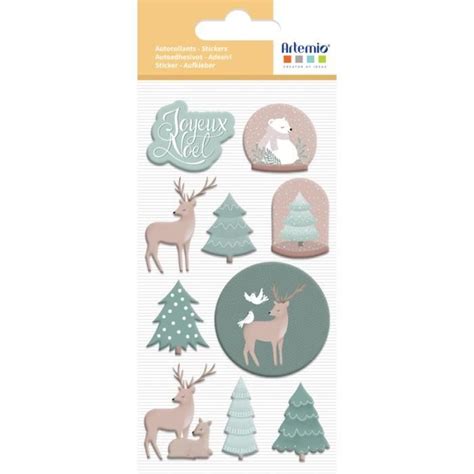 Stickers Puffy No L Let It Snow Cerfs Pcs Cdiscount Beaux